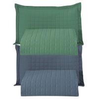 Combo 2 Kit Cobre Leito Colcha Monaco Solteiro Dupla Face Verde Azul 100% Poliéster - 1