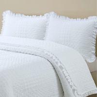 Kit Cobre Leito Colcha Bello Casal Dupla Face 3 Peças Branco 100% Poliéster - 2