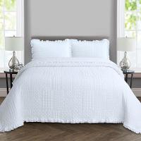 Kit Cobre Leito Colcha Bello Casal Dupla Face 3 Peças Branco 100% Poliéster - 3