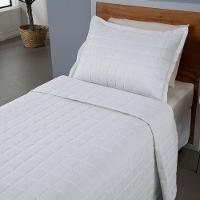 Combo 2 Kit Cobre Leito Colcha Monaco Solteiro Dupla Face Verde Branco 100% Poliéster - 5