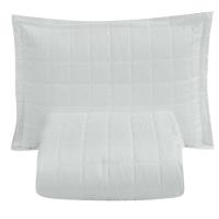 Kit Cobre Leito Colcha Monaco Solteiro Dupla Face 2 Peças Branco 100% Poliéster - 1