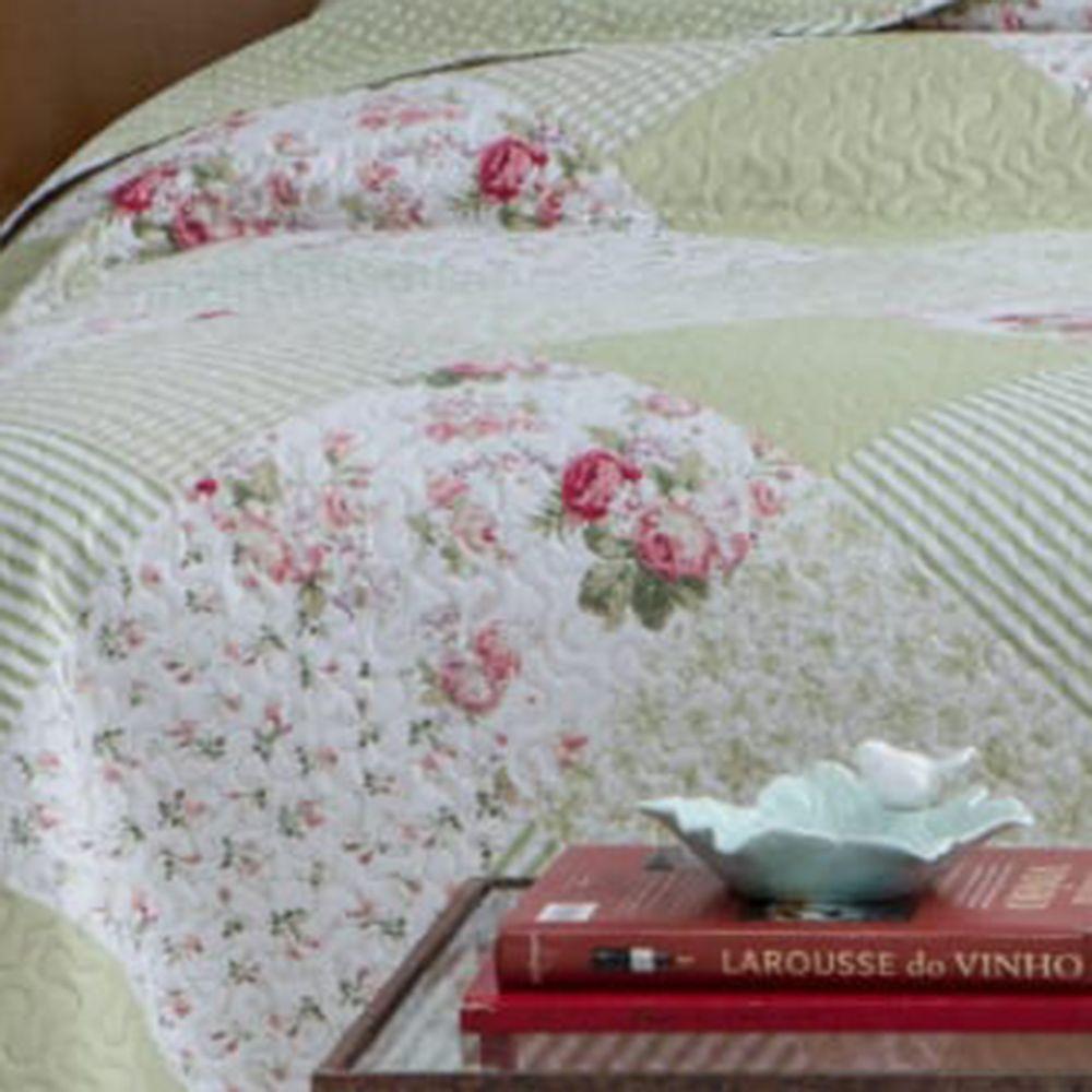 Kit Cobre Leito Colcha Queen Boutex Dupla Face Jamaica 100% Poliéster - 3