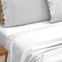 Jogo De Cama Lençol King Supremo 3 Peças Micropercal 300 Fios Branco 100% Poliéster - 4