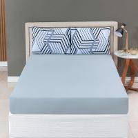 Jogo De Cama Lençol Sonho Bom King Em Malha Algodão 3 Peças Cinza 100% Algodão - 3
