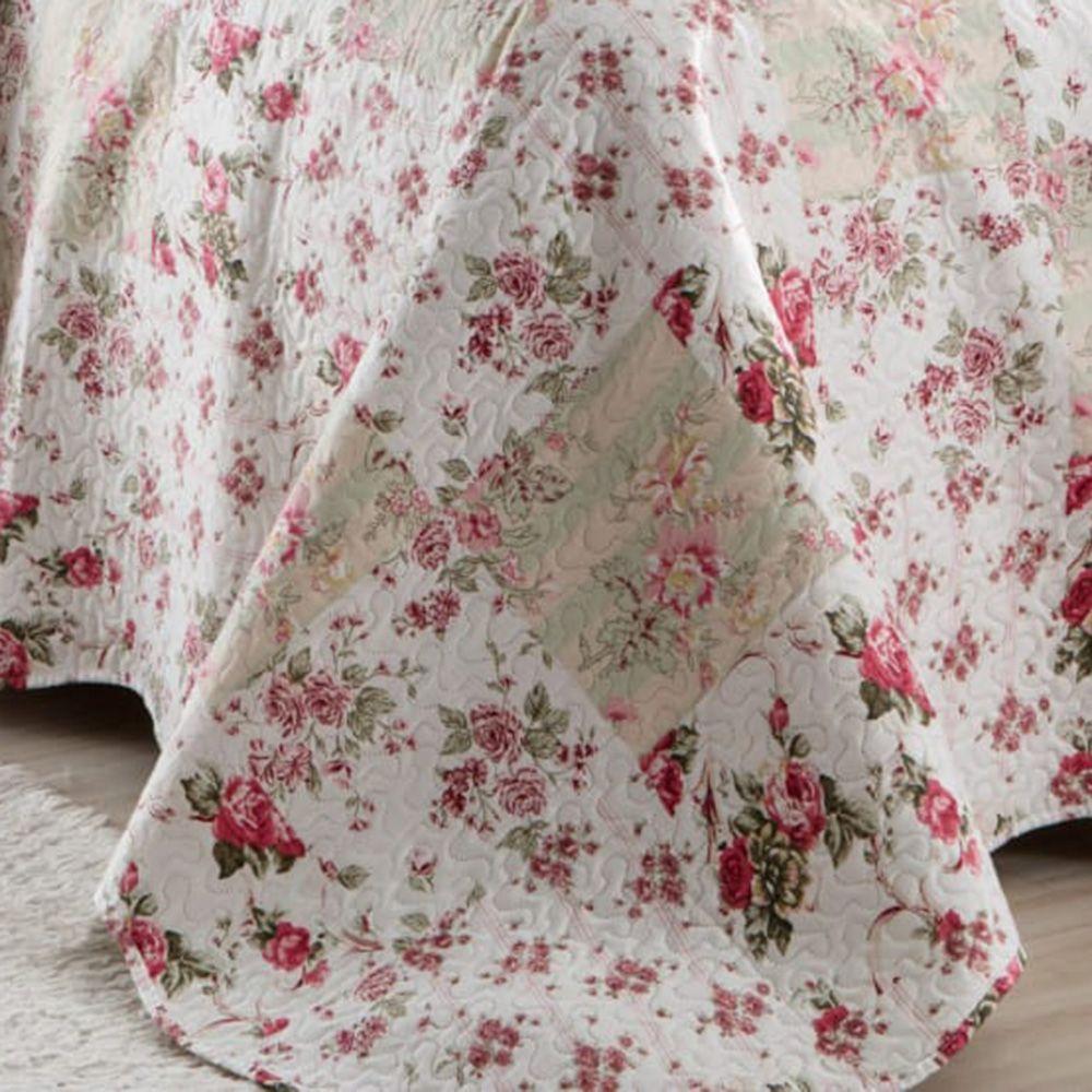 Kit Cobre Leito Colcha Queen Boutex Dupla Face Toquio 100% Poliéster - 3