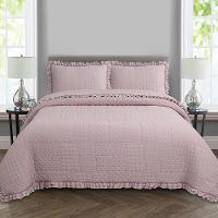 Kit Cobre Leito Colcha Bello King Dupla Face 3 Peças Rosê 100% Poliéster - 4