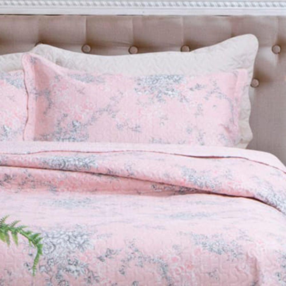 Kit Cobre Leito Colcha Casal Boutex Dupla Face Monaco 100% Poliéster - 2