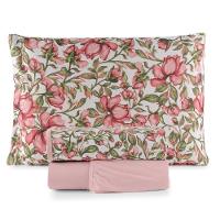 Jogo De Cama Lençol Sonho Bom Solteiro Em Malha Algodão 3 Peças Rosê 100% Algodão - 1