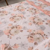 Combo 2 Jogo De Cama Lençol King California 4 Peças Salmão Cinza 100% Poliéster - 3