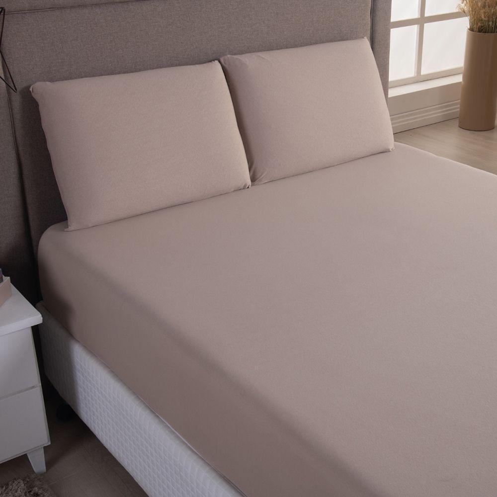 Jogo De Cama Lençol Sereno Casal Em Malha Algodão Rosê 100% Algodão - 2