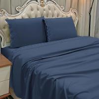 Jogo De Cama Lençol Queen Supremo 3 Peças Micropercal 300 Fios Marinho 100% Poliéster - 2