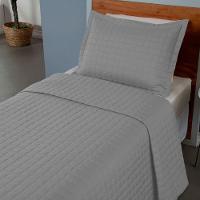 Kit Cobre Leito Colcha Monaco Solteiro Dupla Face 2 Peças Cinza 100% Poliéster - 3