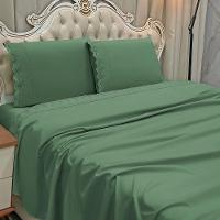 Jogo De Cama Lençol King Supremo 3 Peças Micropercal 300 Fios Verde 100% Poliéster - 2