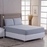 Jogo De Cama Lençol Sereno Solteiro Em Malha Algodão 2 Peças Cinza 100% Algodão - 3