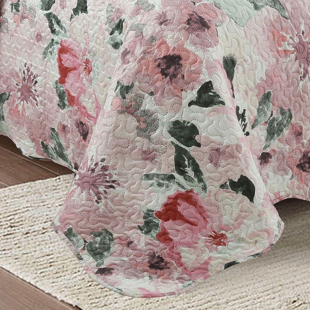 Kit Cobre Leito Colcha King Boutik Dupla Face Sirlene 100% Poliéster - 3