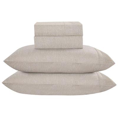 Jogo De Cama Lençol King Plysce Percal 300 Fios 4 Peças Bege 100% Poliéster