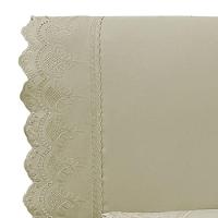 Jogo De Cama Lençol Casal Supremo 3 Peças Micropercal 300 Fios Bege 100% Poliéster - 4