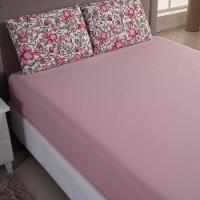 Jogo De Cama Lençol Sonho Bom Queen Em Malha Algodão Rosê 100% Algodão - 3