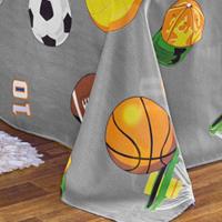 Jogo De Cama Lençol Solteiro Alegria 2 Peças Futebol Cáqui 100% Poliéster - 3