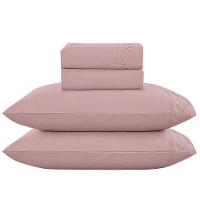 Jogo De Cama Lençol King Romantico Percal 300 Fios 4 Peças Rosê 100% Poliéster - 1