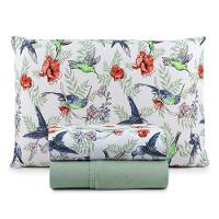 Jogo De Cama Lençol Sonho Bom Solteiro Em Malha 3 Peças Verde 100% Algodão - 1