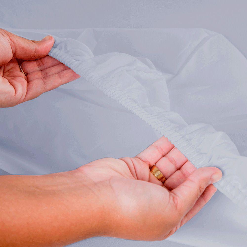 Jogo De Cama Lençol Casal Topchick 3 Peças Cinza 100% Poliéster - 5