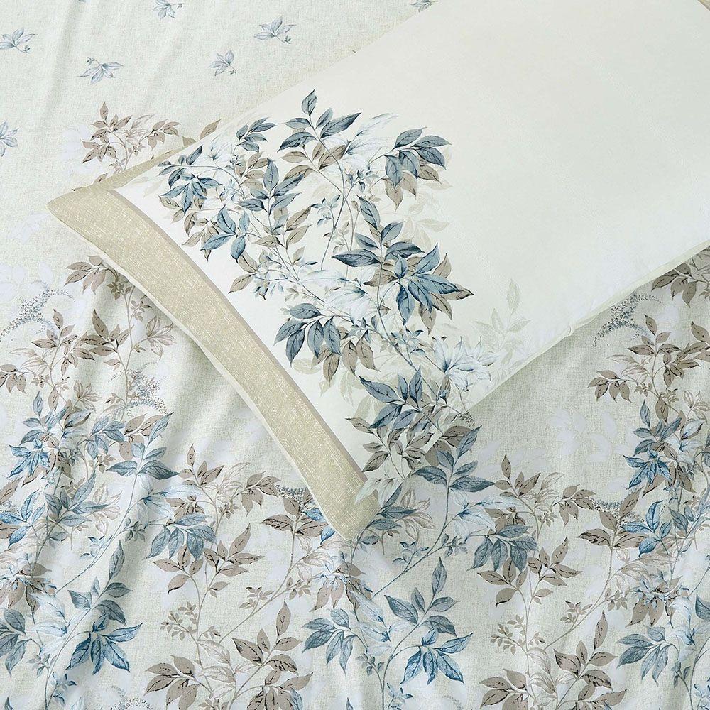 Jogo De Cama Lençol Queen Bouquet Percal 300 Fios 4 Peças Palha 100% Poliéster - 3