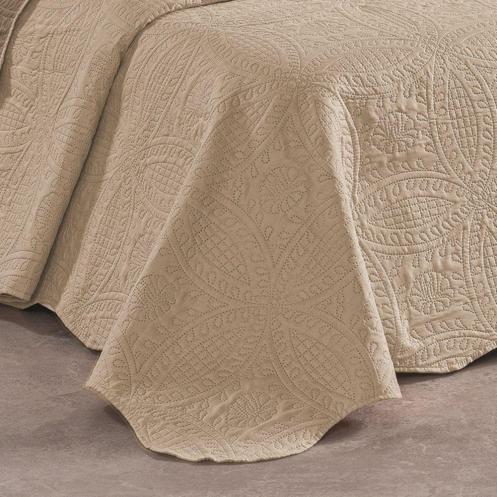 Colcha King Bella Dupla Face 03 Peças Avelã 100% Poliéster - 3