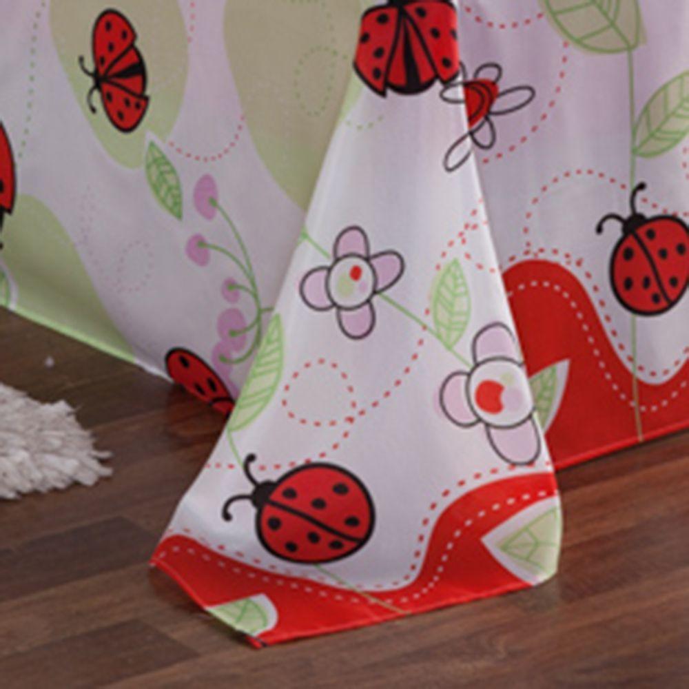 Kit Coordenado Cobre Leito Lençol Solteiro Alegria Vermelho 100% Poliéster - 7