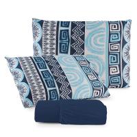 Jogo De Cama Lençol Sonho Bom Queen Em Malha Algodão Marinho 100% Algodão - 1