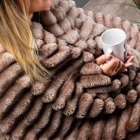 Coordenado Cobre Leito E Cobertor Fluflu Queen Ultrasoft Alto Relevo Dupla Face Mocassim 100% Poliéster - 2