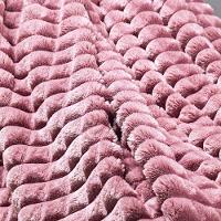 Coordenado Cobre Leito E Cobertor Tok Max Queen Ultrasoft Alto Relevo Dupla Face Rosê 100% Poliéster - 3