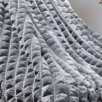 Coordenado Cobre Leito E Cobertor Tok Max Queen Ultrasoft Alto Relevo Dupla Face Cinza 100% Poliéster - 2