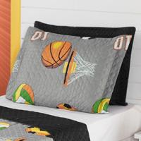 Kit Coordenado Cobre Leito Com Lençol Solteiro Alegria Cáqui 100% Poliéster - 3