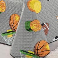 Kit Coordenado Cobre Leito Com Lençol Solteiro Alegria Cáqui 100% Poliéster