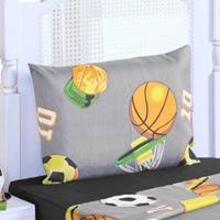 Kit Coordenado Cobre Leito Com Lençol Solteiro Alegria Cáqui 100% Poliéster - 6