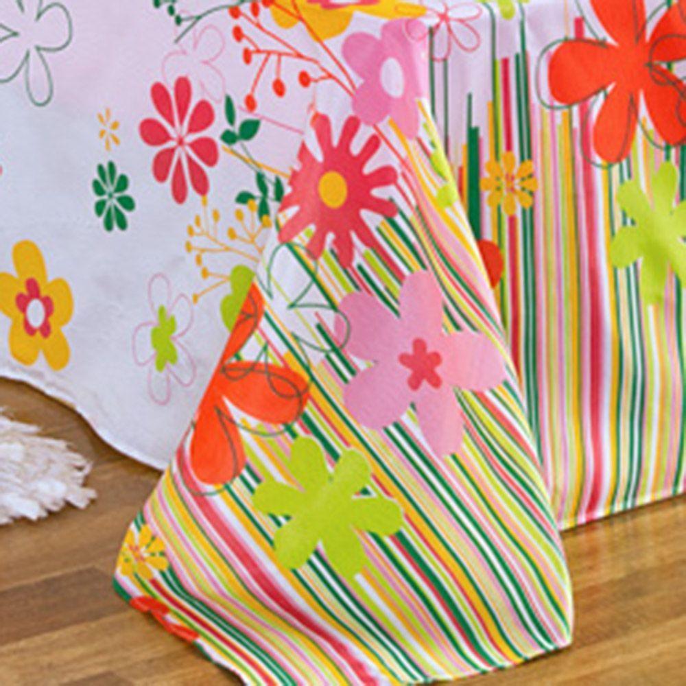 Kit Coordenado Cobre Leito Com Lençol Solteiro Alegria Pink 100% Poliéster - 7