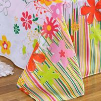 Kit Coordenado Cobre Leito Com Lençol Solteiro Alegria Pink 100% Poliéster - 7