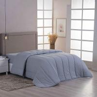 Edredom cobertor Sereno Solteiro Em Malha - Cinza - 100% Algodão - 1