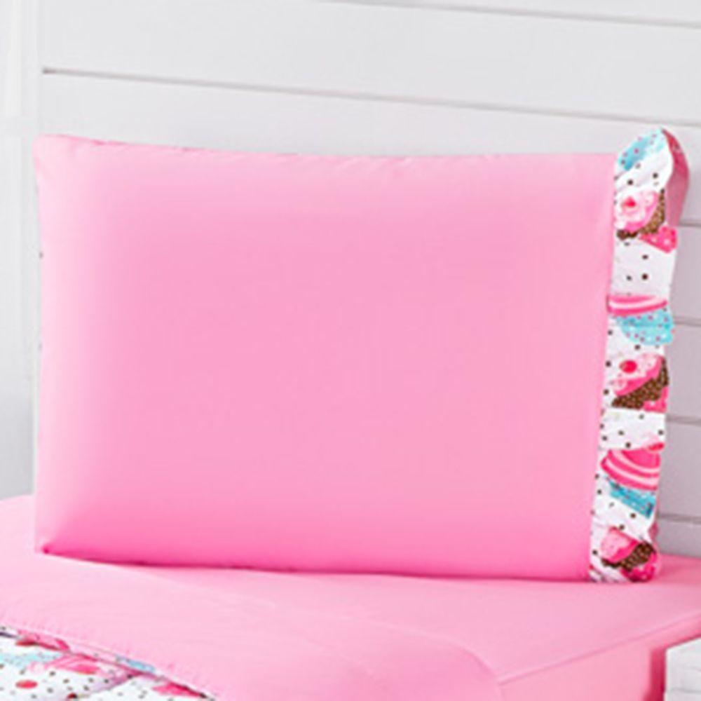 Kit Coordenado Edredom Com Lençol Solteiro Alegria Rosa 100% Poliéster - 3