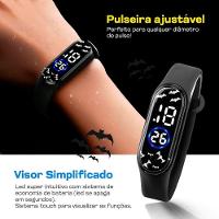 Relogio Digital Infantil Prova Dagua + Colar + Bone - 2