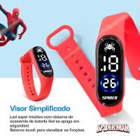 Relogio Digital Infantil Colar Aranha Oculos Sol Caixa - 2