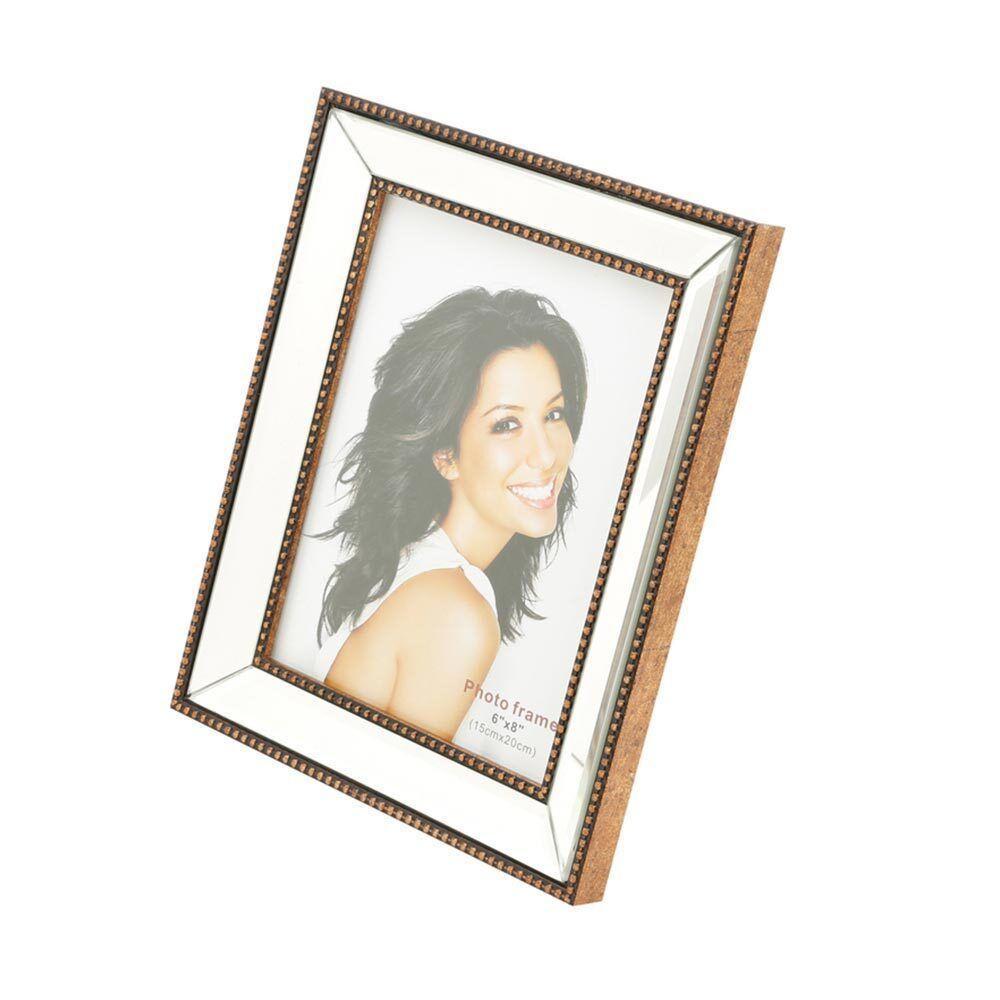 Porta Retrato Espelhado E Plástico Bronze Wolff 10x15cm - 3