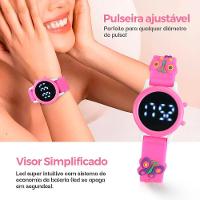 Relogio Digital Infantil Brinco Colar Oculos Sol