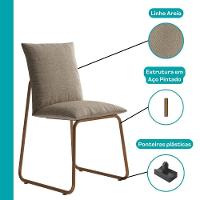 Conjunto Sala De Jantar 6 Cadeiras Di Nettuno Carraro Petra E Rosê - 2