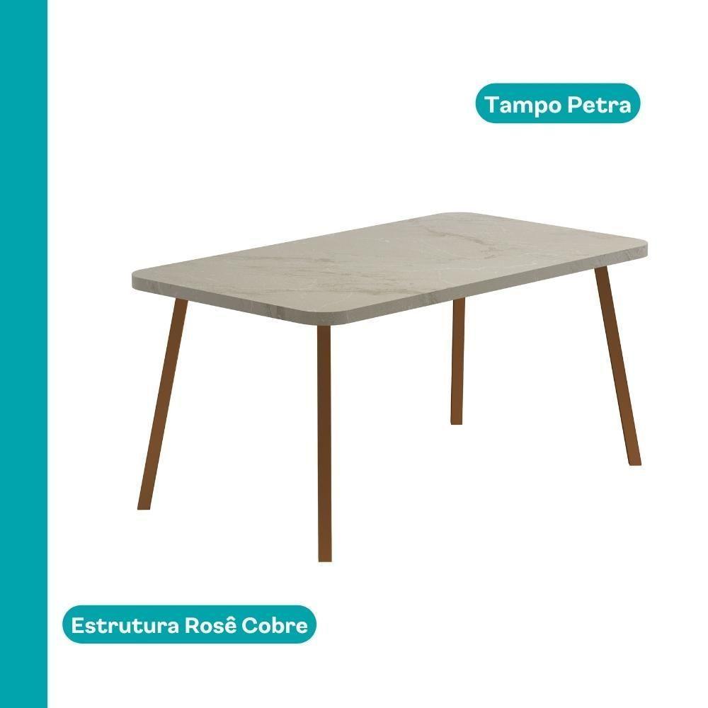 Conjunto Sala De Jantar 6 Cadeiras San Paolo Carraro Petra E Rosê - 9