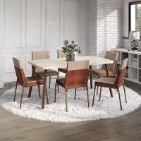 Conjunto Sala De Jantar 6 Cadeiras San Paolo Carraro Petra E Rosê - 1