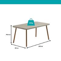 Conjunto Sala De Jantar 6 Cadeiras San Paolo Carraro Petra E Rosê - 6