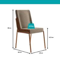 Conjunto Sala De Jantar 6 Cadeiras San Paolo Carraro Petra E Rosê - 7