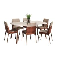 Conjunto Sala De Jantar 6 Cadeiras San Paolo Carraro Petra E Rosê - 8